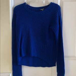Charlotte russe bright blue knit sweater